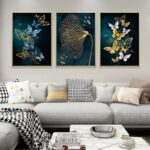 3pcs-Butterfly-Leaf-Wall-Art-Prints-Living-Room-Wall-Art-Canvas-Paintings-Bedroom-Wall-Poster-Home