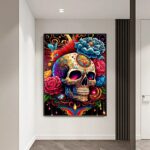 5D-Diamond-Painting-Skull-Flowers-Full-Diamond-Mosaic-Cross-Stitch-Crystal-Embroidery-Dot-Drill-Kits-DIY