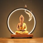 Zen-Incense-LED-Lamp-Backflow-Incense-Burner-Ceramic-Home-Ornament-Night-Light